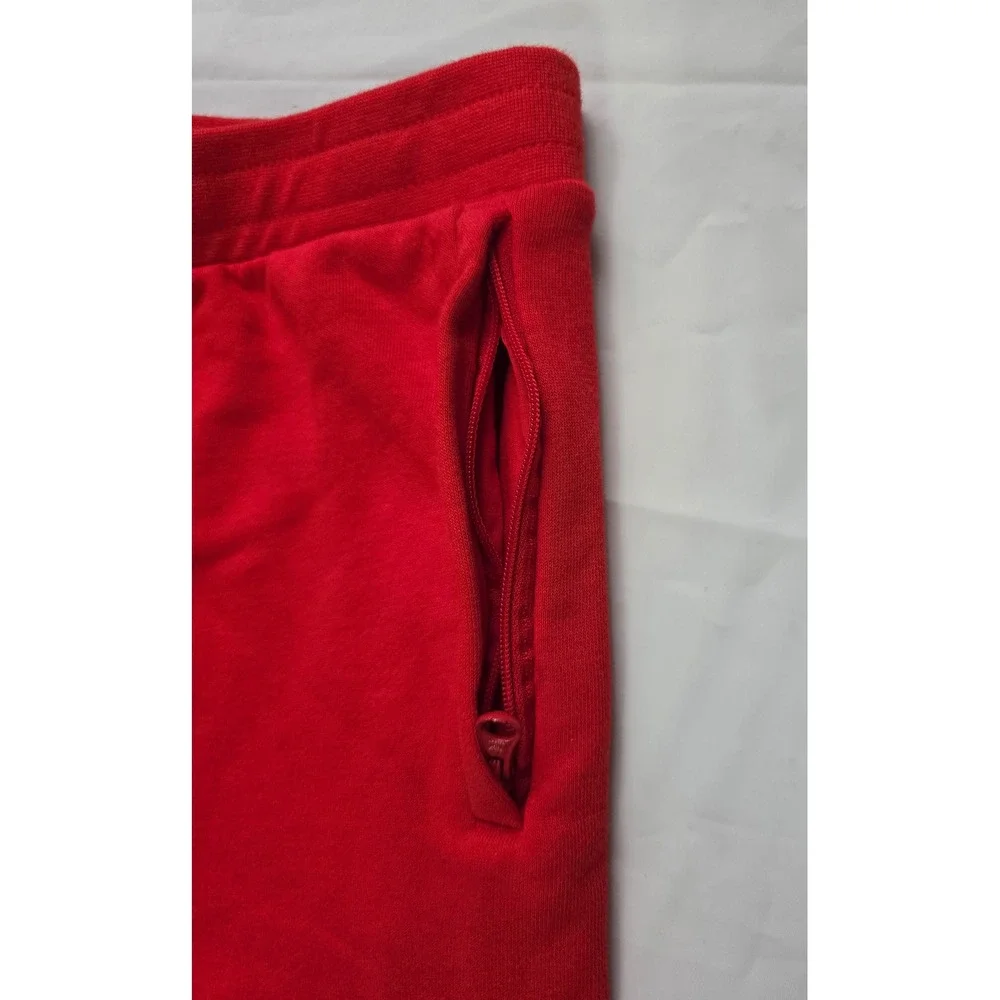 Adidas Originals Boys Red Trefoil Circle Logo Sweat Shorts Size Large 13-14Y